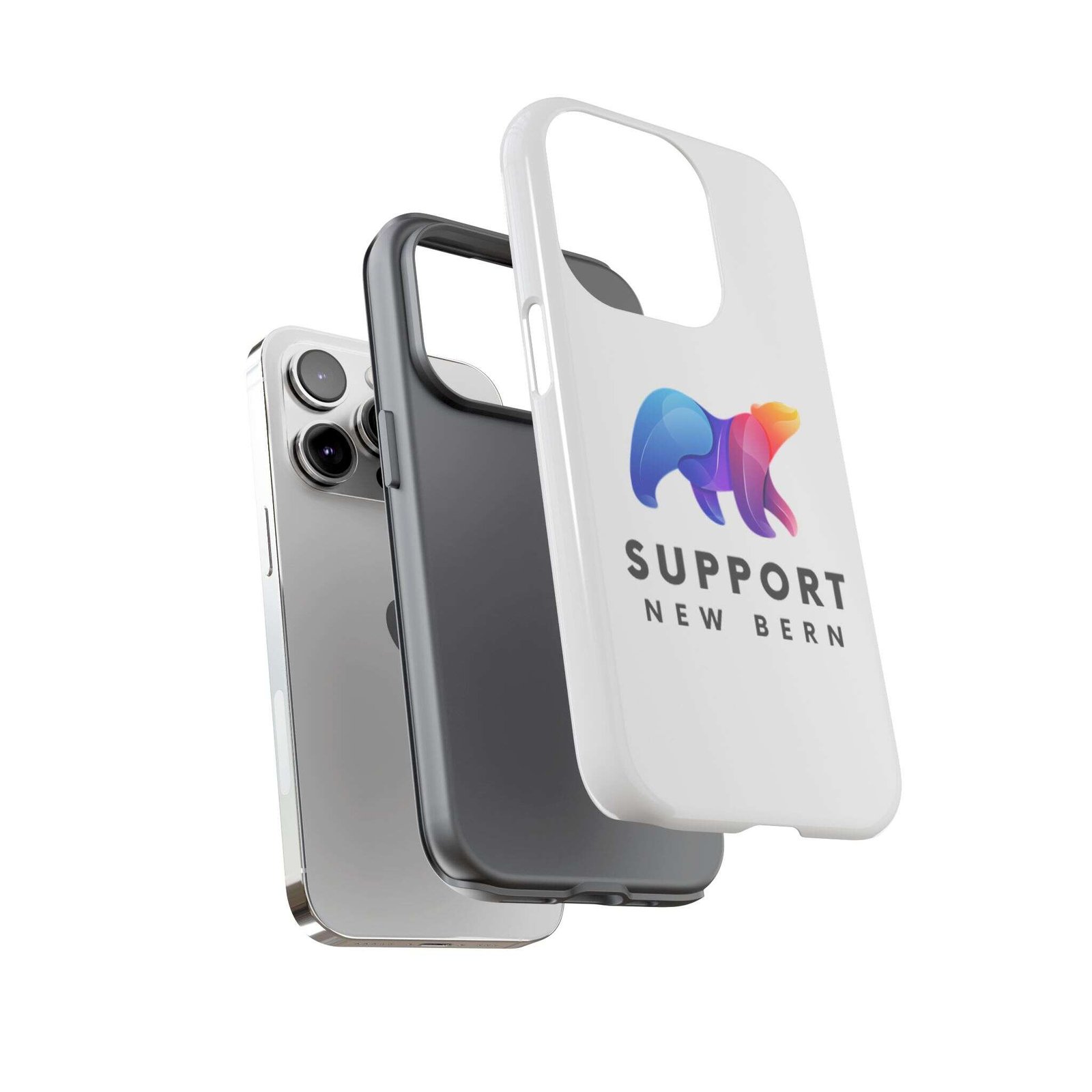 Support New Bern Dual-Layer Tough Phone Case – Shockproof Protective Bear Graphic Cover - Image 23