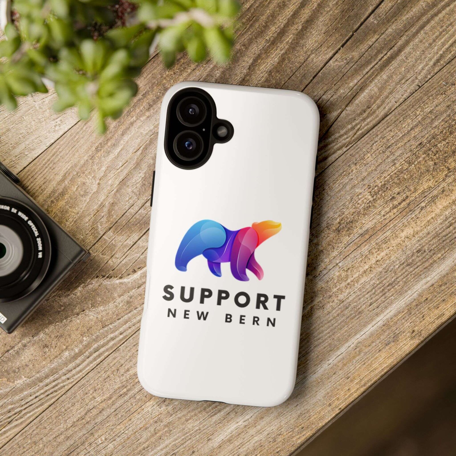 Support New Bern Dual-Layer Tough Phone Case – Shockproof Protective Bear Graphic Cover - Image 88