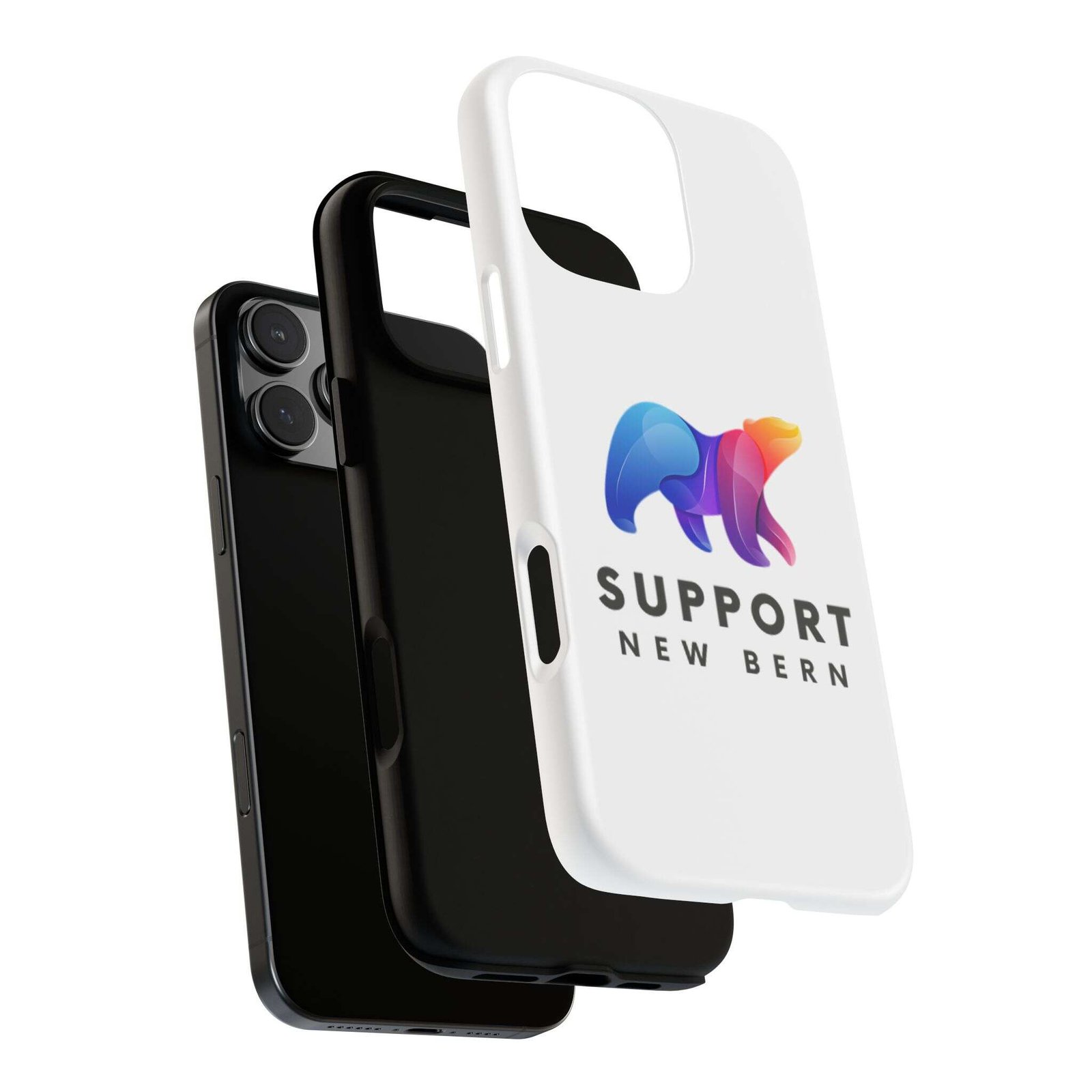 Support New Bern Dual-Layer Tough Phone Case – Shockproof Protective Bear Graphic Cover - Image 107