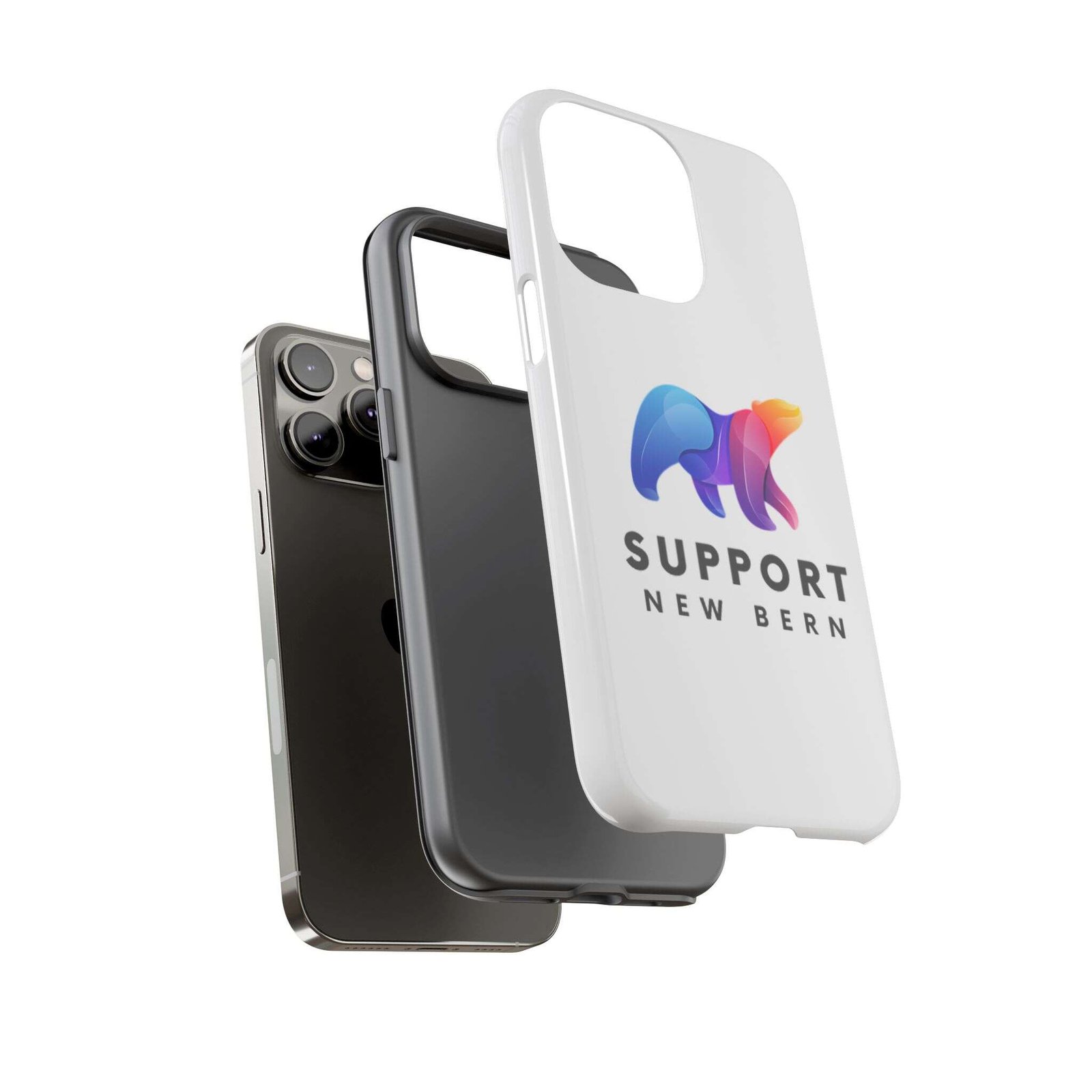 Support New Bern Dual-Layer Tough Phone Case – Shockproof Protective Bear Graphic Cover - Image 39