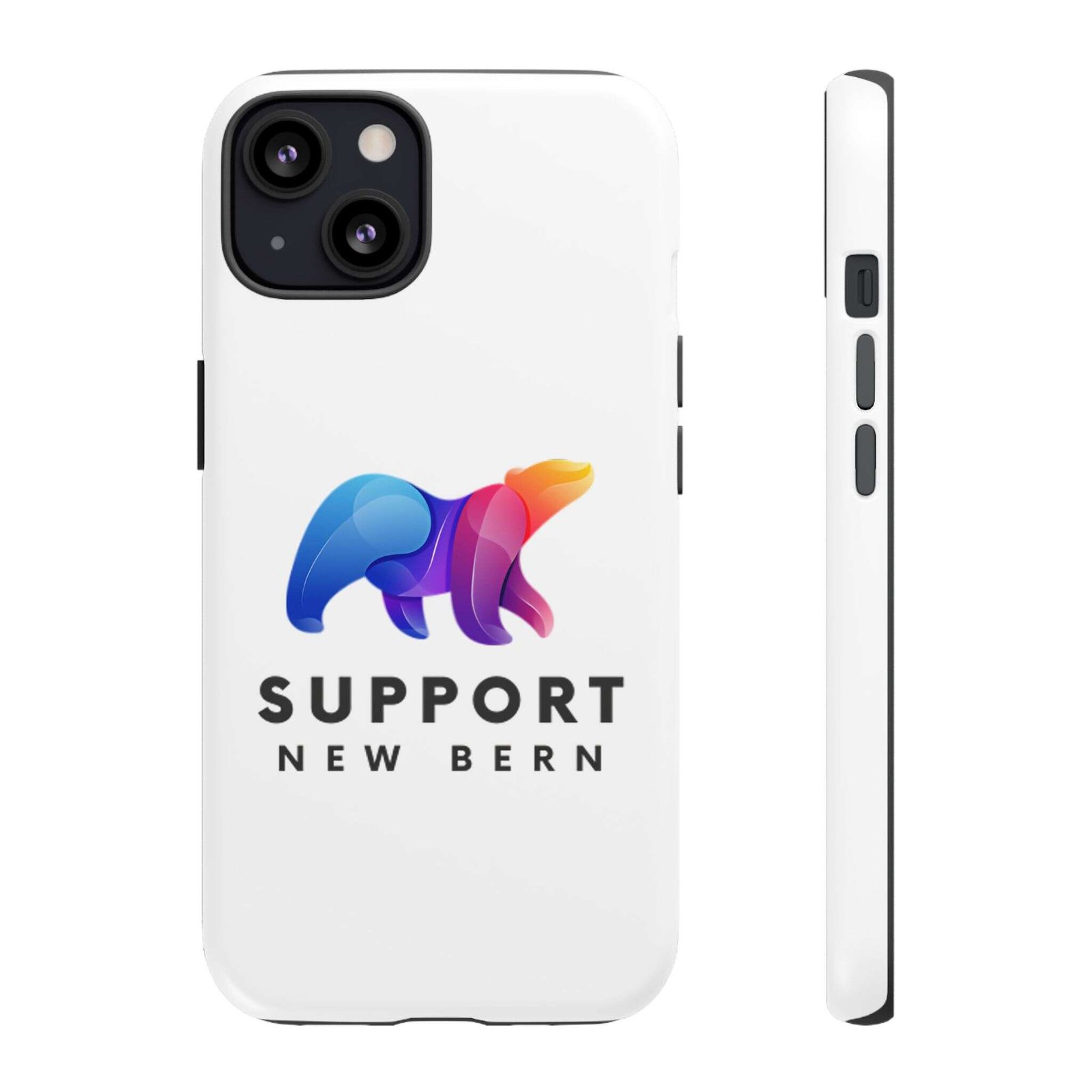 Support New Bern Dual-Layer Tough Phone Case – Shockproof Protective Bear Graphic Cover - Image 3